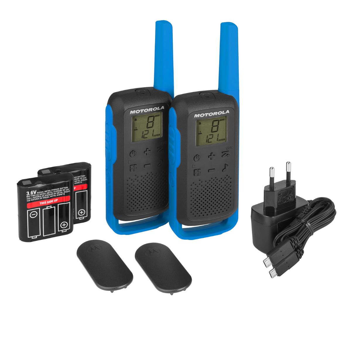 4 Walkie Talkie Motorola T82 With Chargers Batteries And