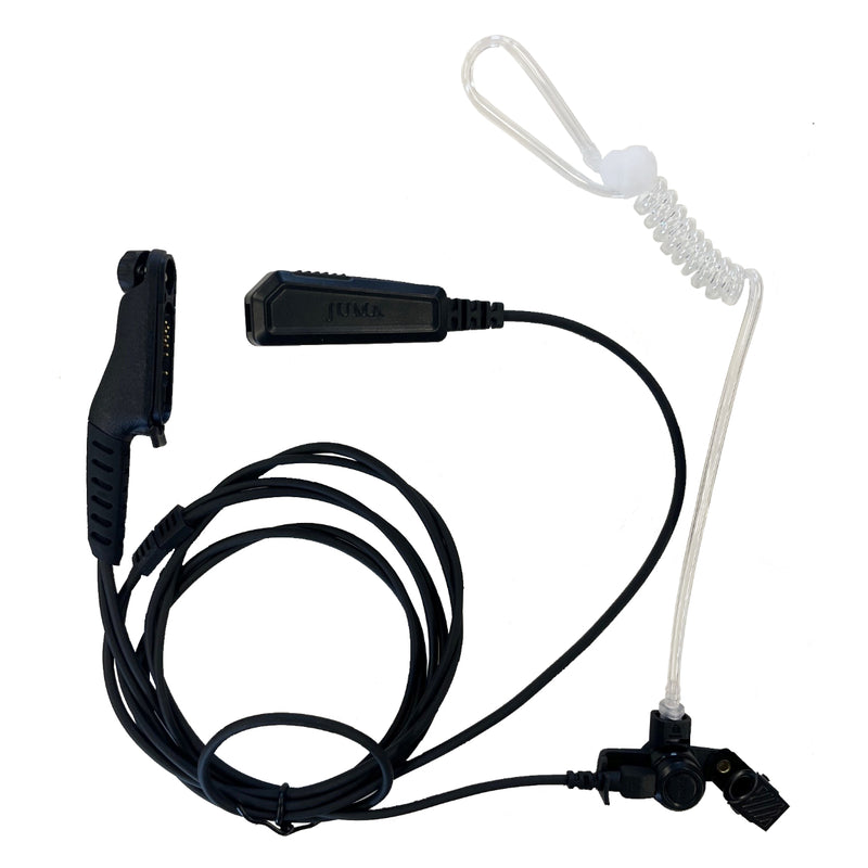 Juma Communications 2-wire clear covert earpiece with mic & PTT (for Motorola DP4000 Series)