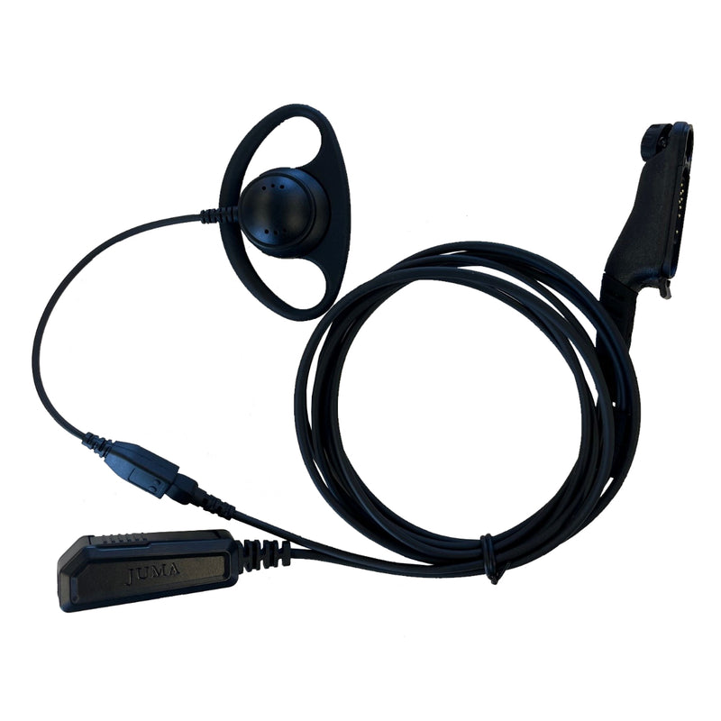 Juma Communications 2-wire D-Shell earpiece with mic & PTT (for Motorola DP4000 Series)
