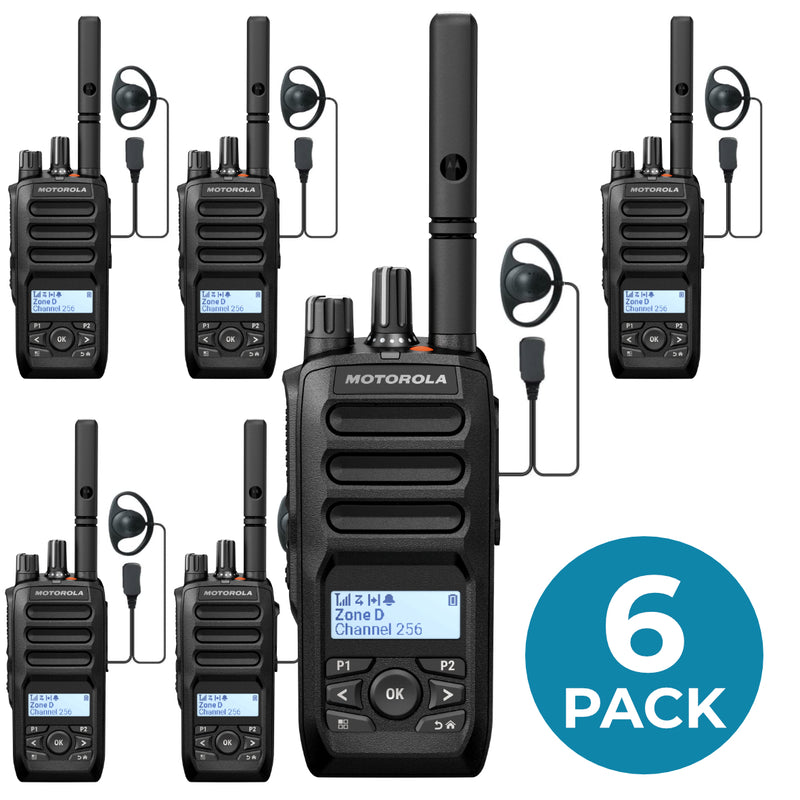 Motorola R5 Limited Display & Keypad Digital Two-Way Radio - SIX PACK