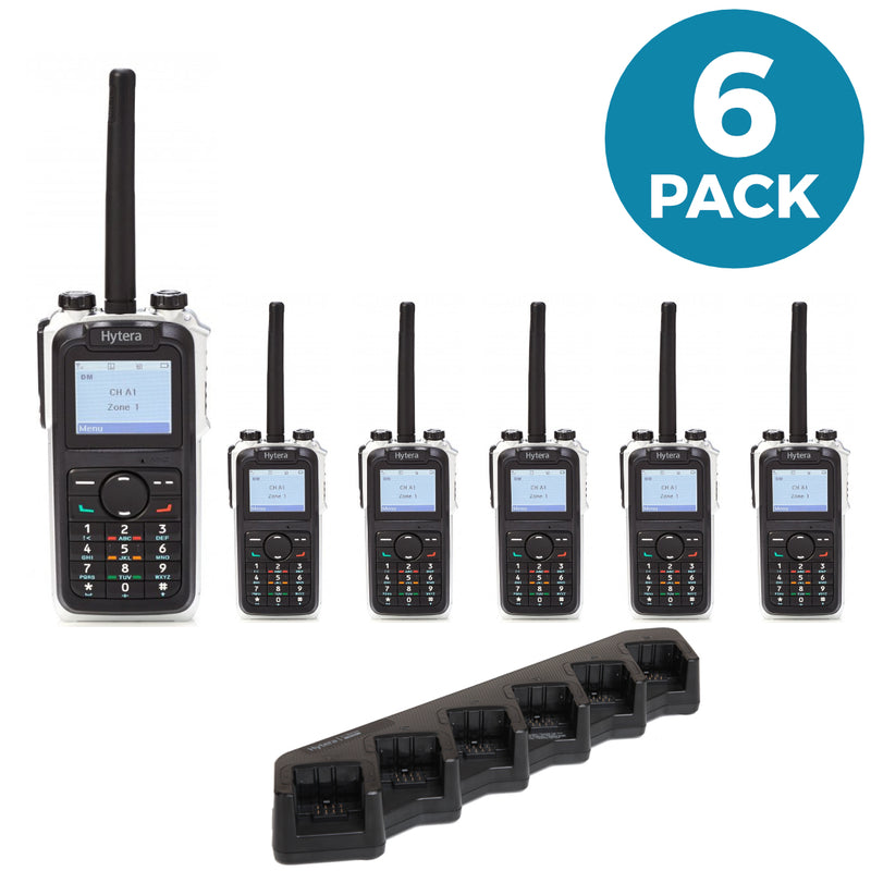 Hytera X1p SIX PACK Slimline radios with charger (ex-hire)