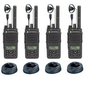 Motorola DP2600e - QUAD PACK including chargers & earpieces