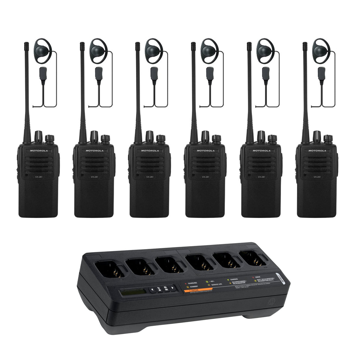 Motorola (Vertex Standard) EVX-261 - SIX PACK including charger & earp