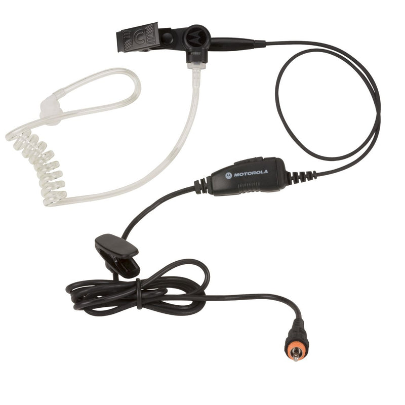 Covert acoustic tube earpiece with inline PTT mic (for CLP446 Series)