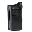 Hard leather carry case with 3" belt loop for non-display radio (for DP2000e Series)