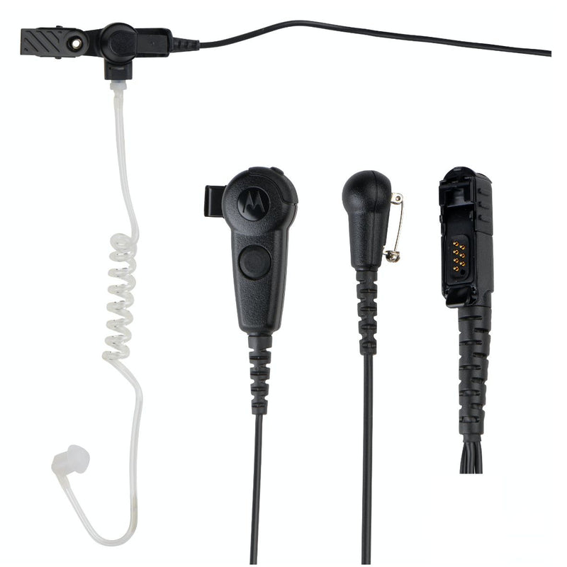 3-Wire Earpiece with Mic and PTT - Black (for DP2000e & DP3000e)