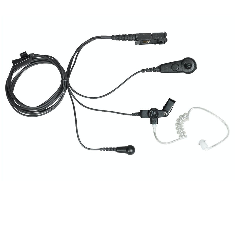 3-Wire Earpiece with Mic and PTT - Black (for DP2000e & DP3000e)