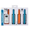 Motorola T42 Walkie Talkies - Quad Pack
