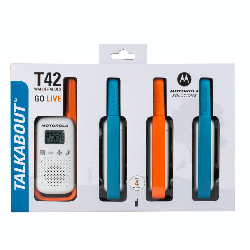 Motorola T42 Walkie Talkies - Quad Pack