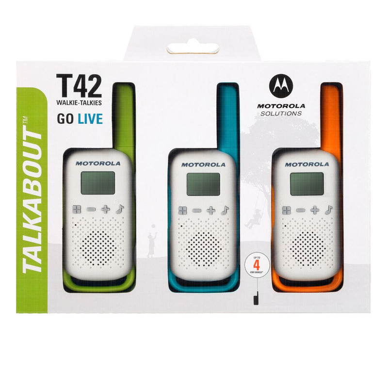 Motorola T42 Walkie Talkies - Triple Pack