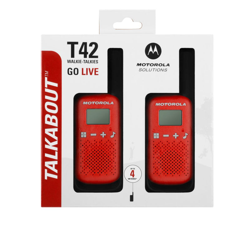Motorola T42 Walkie Talkies - Twin Pack
