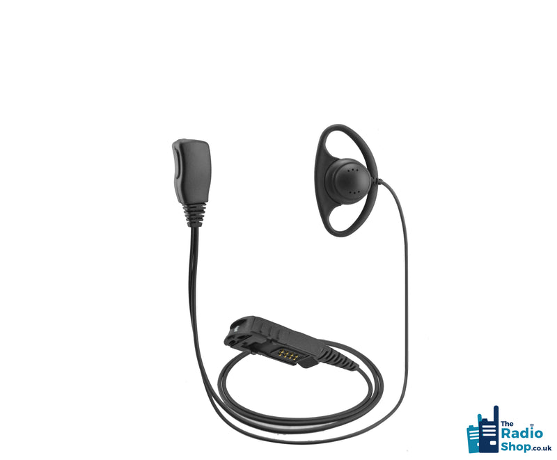 Value Range 2-wire D-Shell earpiece with Mic & PTT (for DP2000e & DP3000e Series)