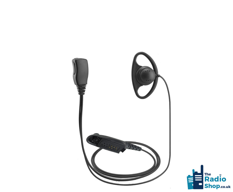Value Range 2-wire D-Shell earpiece with Mic & PTT (for GP Series)