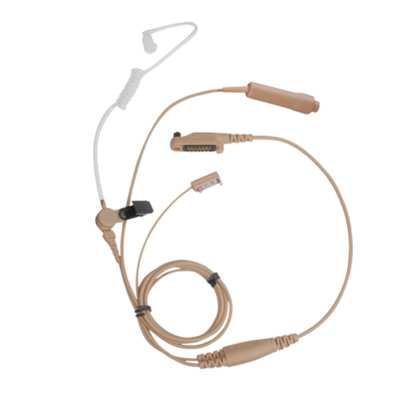 3-wire in-ear earpiece with inline Mic & PTT - Beige (for PD6 & X1 Series)